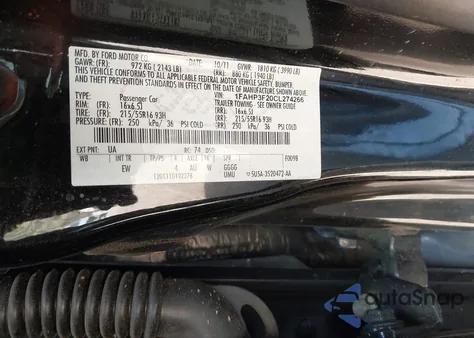 2012 Ford Focus Se z USA, uszkodzony, nr VIN 1FAHP3F20CL274266